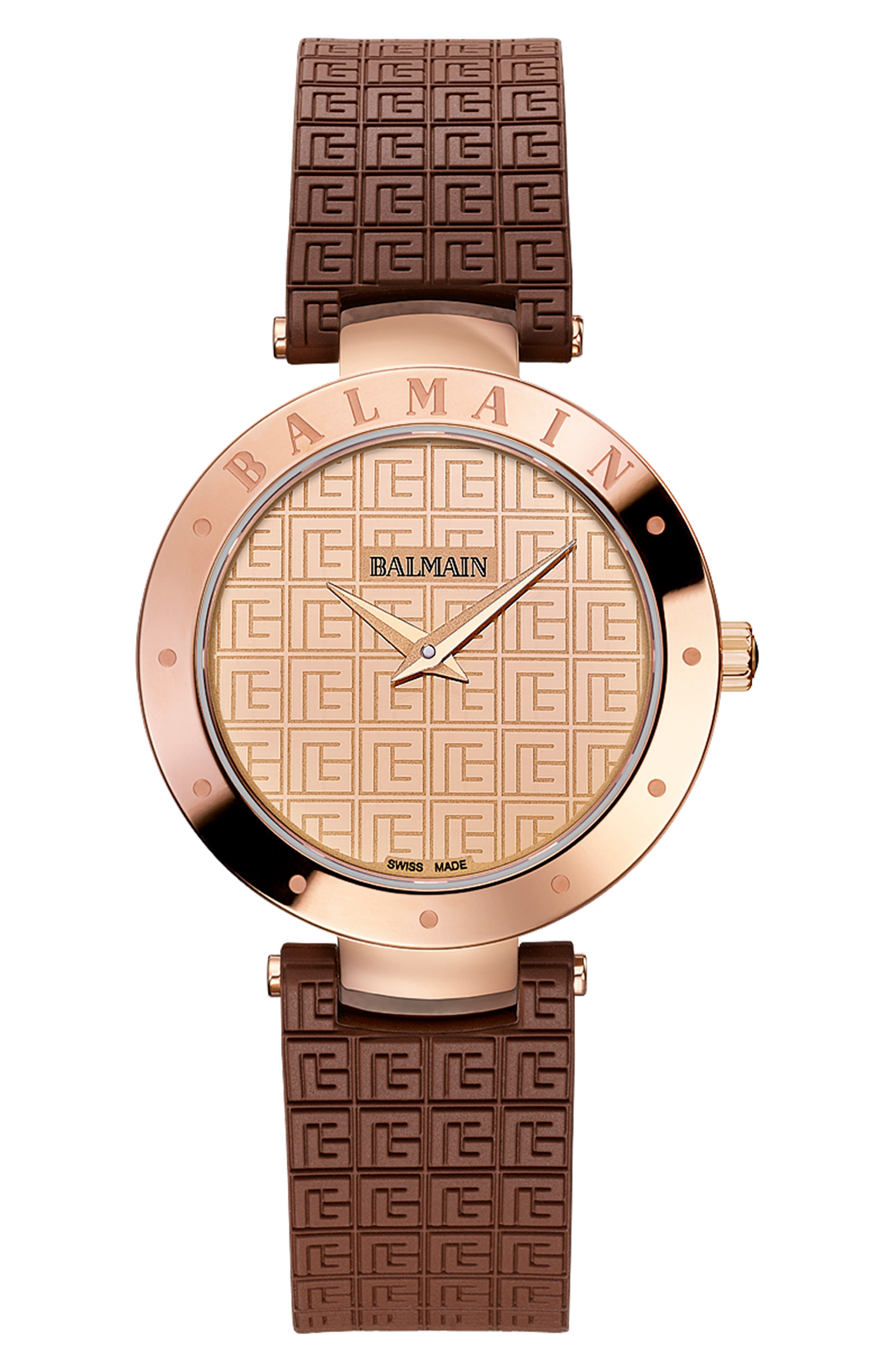 ROSE GOLD STEEL/ BROWN RUBBER