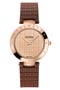  Rose Gold Steel/ Brown Rubber