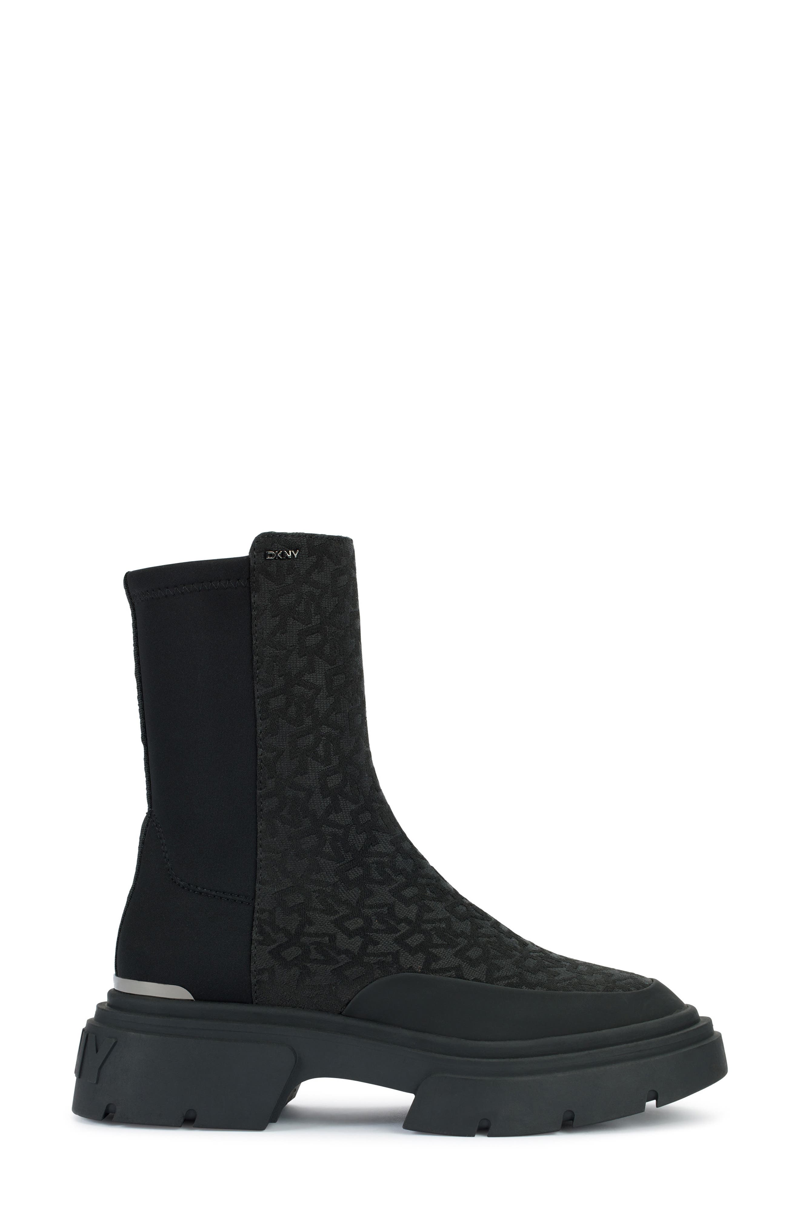 DKNY Fleming Lug Sole Chelsea Boot, Alternate, color, Black