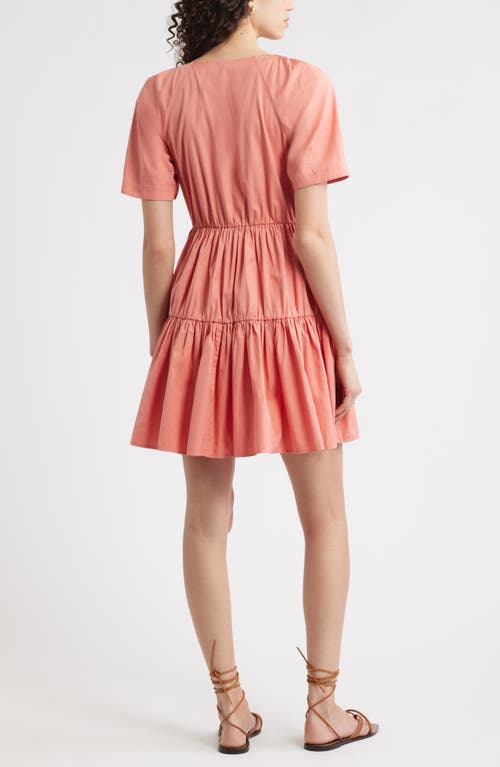 Nordstrom Tiered Minidress In Orange