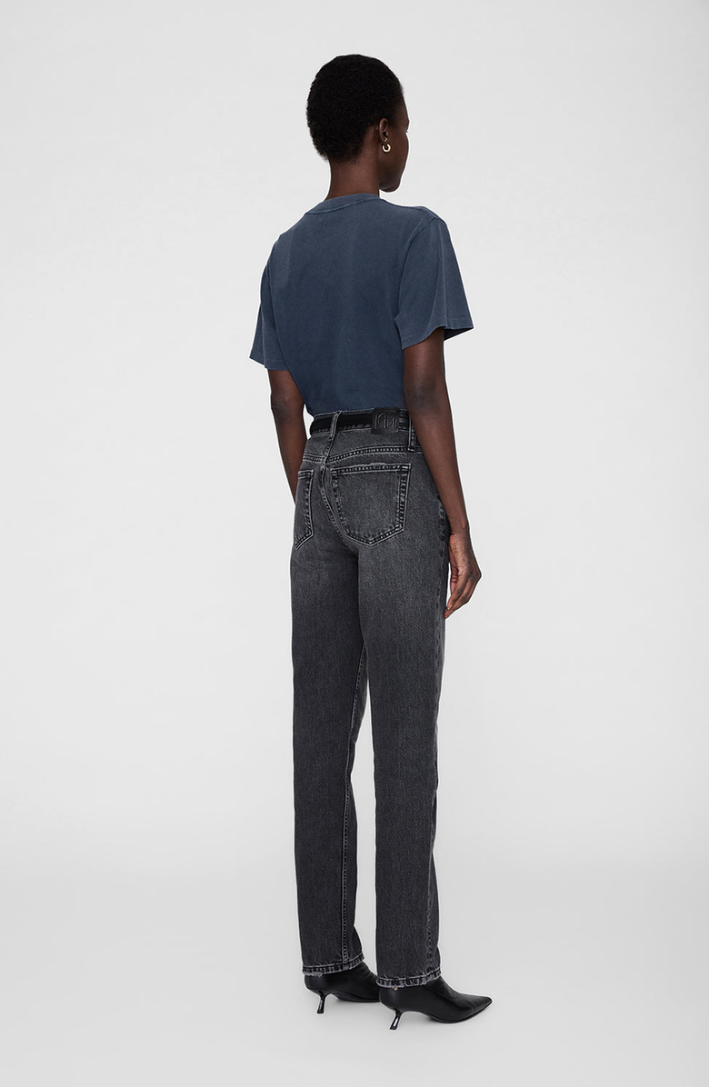 ANINE BING Lili Snake Tee T-Shirt, Alternate, color, Washed Black