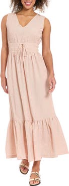 London Times Sleeveless Tiered Maxi Dress