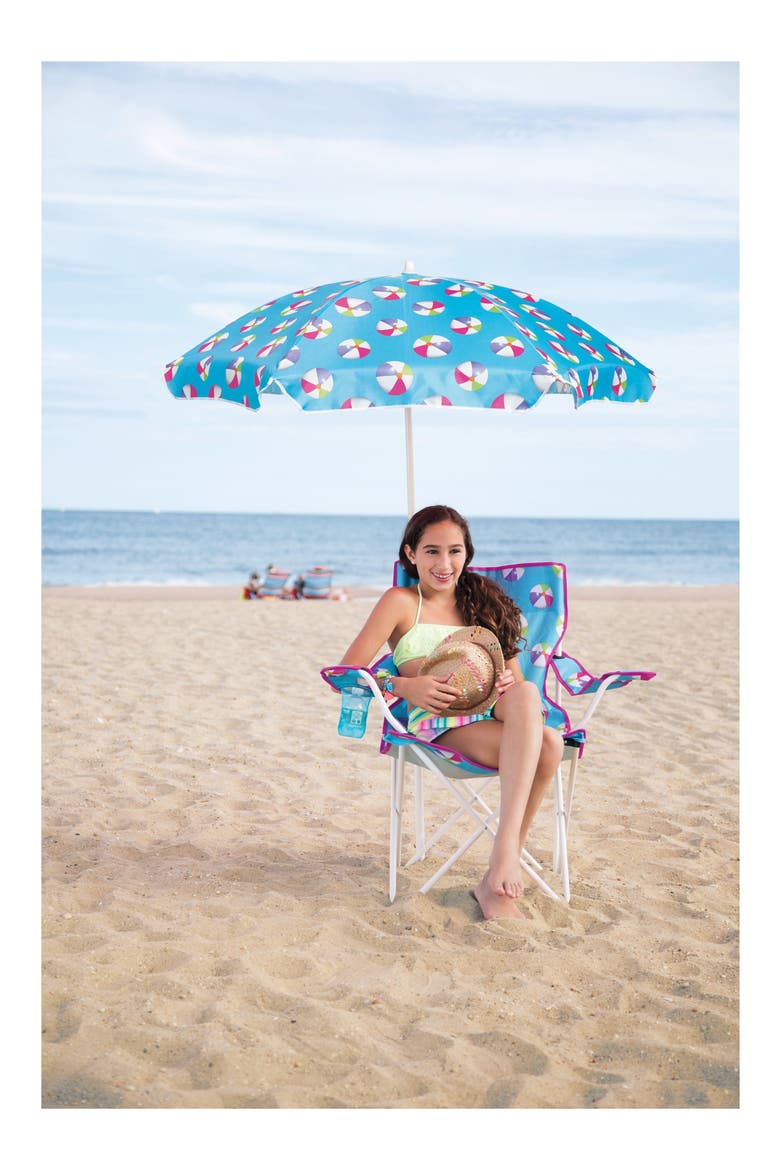 Umbrella Beach Chair, Alternate, color, TEAL