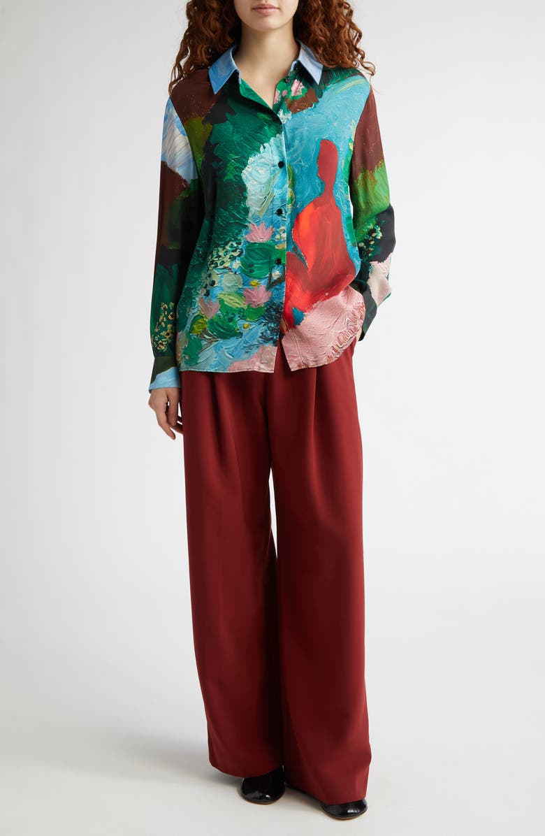 Stine Goya Summer House Relaxed Button-Up Shirt, Alternate, color,