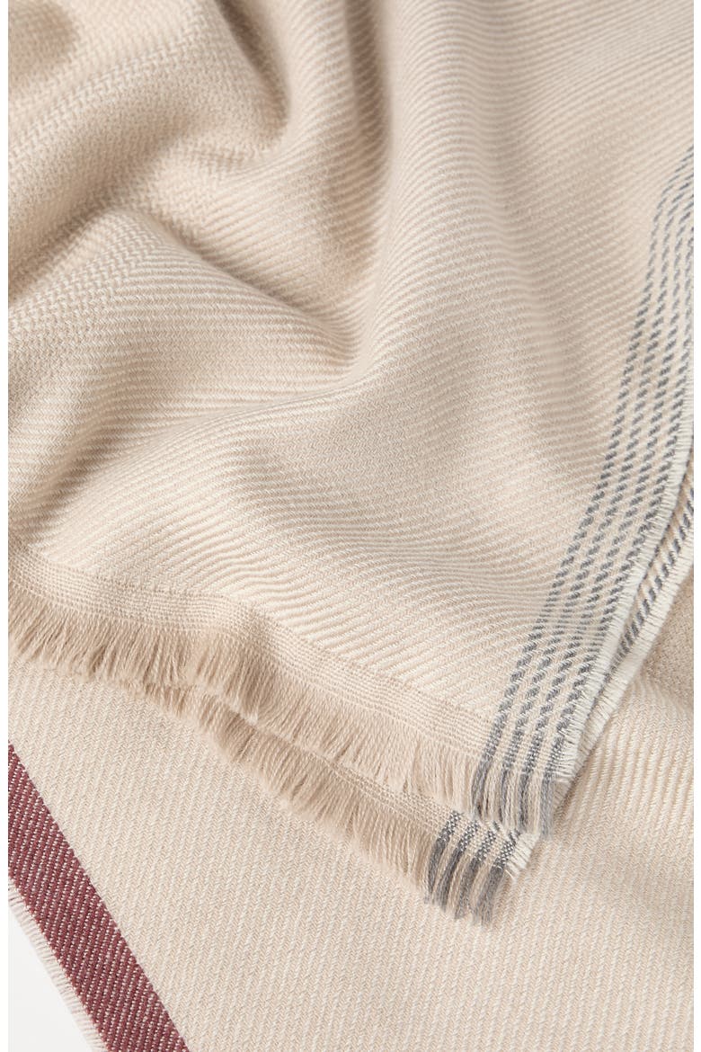 Wool and cashmere scarf, Alternate, color, Sand