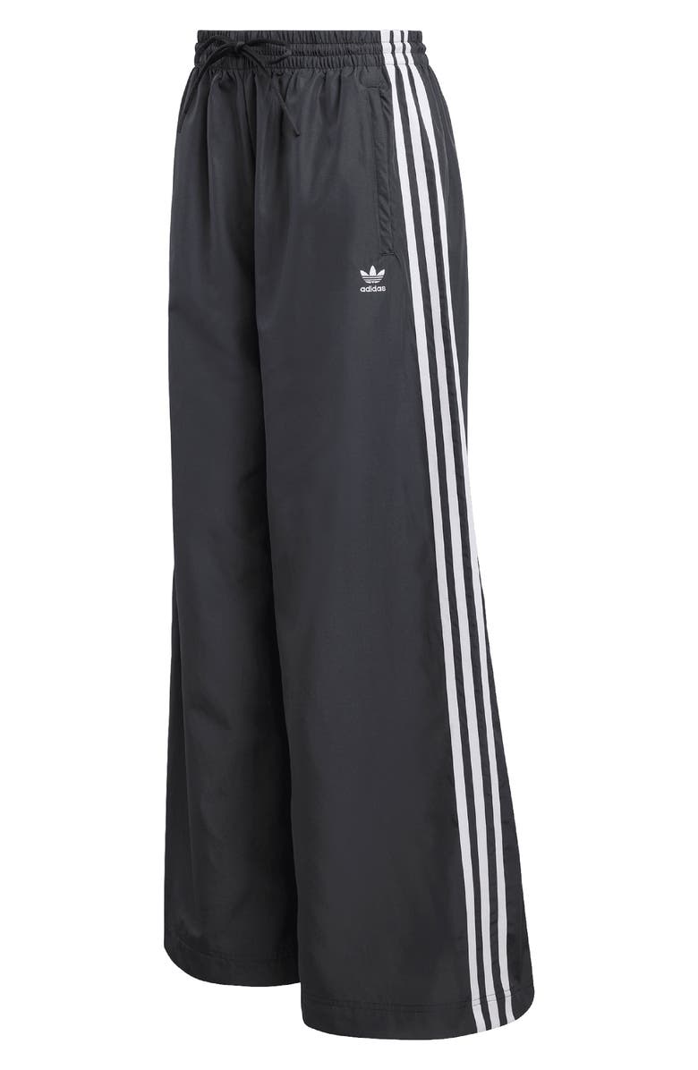 adidas Originals Firebird Recycled Polyester Wide Leg Track Pants, Alternate, color, Black/ White