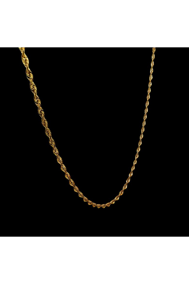 14K Yellow Gold Rope Chain Necklace 3.00 MM 22 Inch, Alternate, color, Yellow