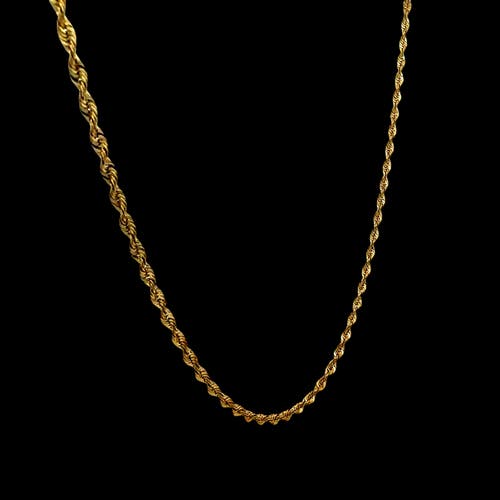 Ancona Jewelry 14k Yellow Gold Rope Chain Necklace 2.5mm In Yellow