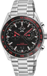 GV2 Freccia Stainless Steel Swiss Quartz Bracelet Watch, 42mm