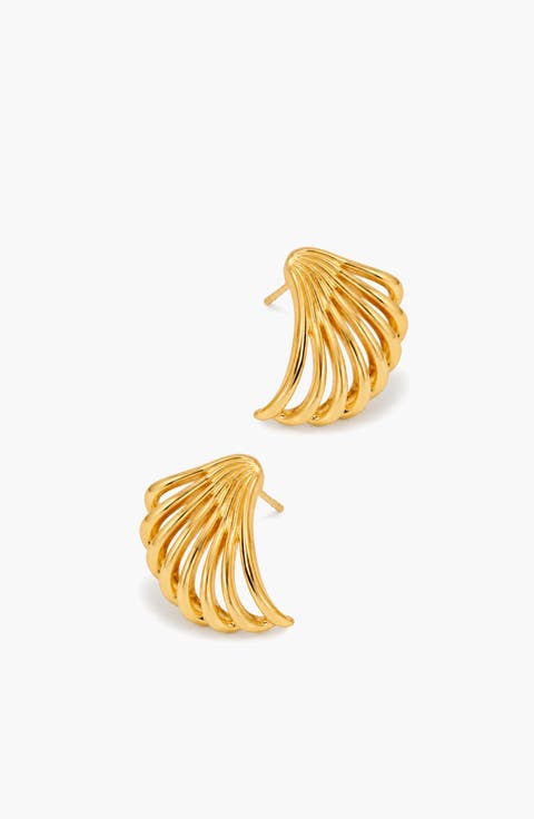 Maxi Claw Stud Earring In Gold