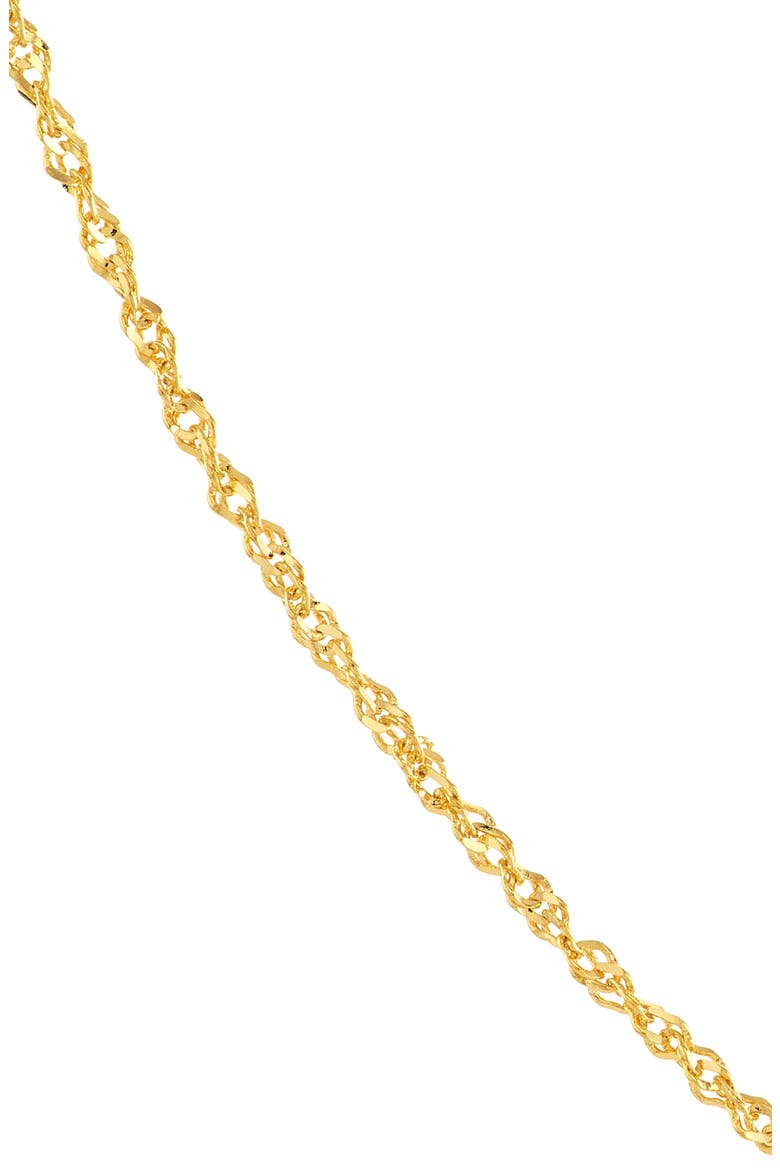 14K Gold Singapore Sparkle Chain Necklace, Alternate, color, YELLOW GOLD