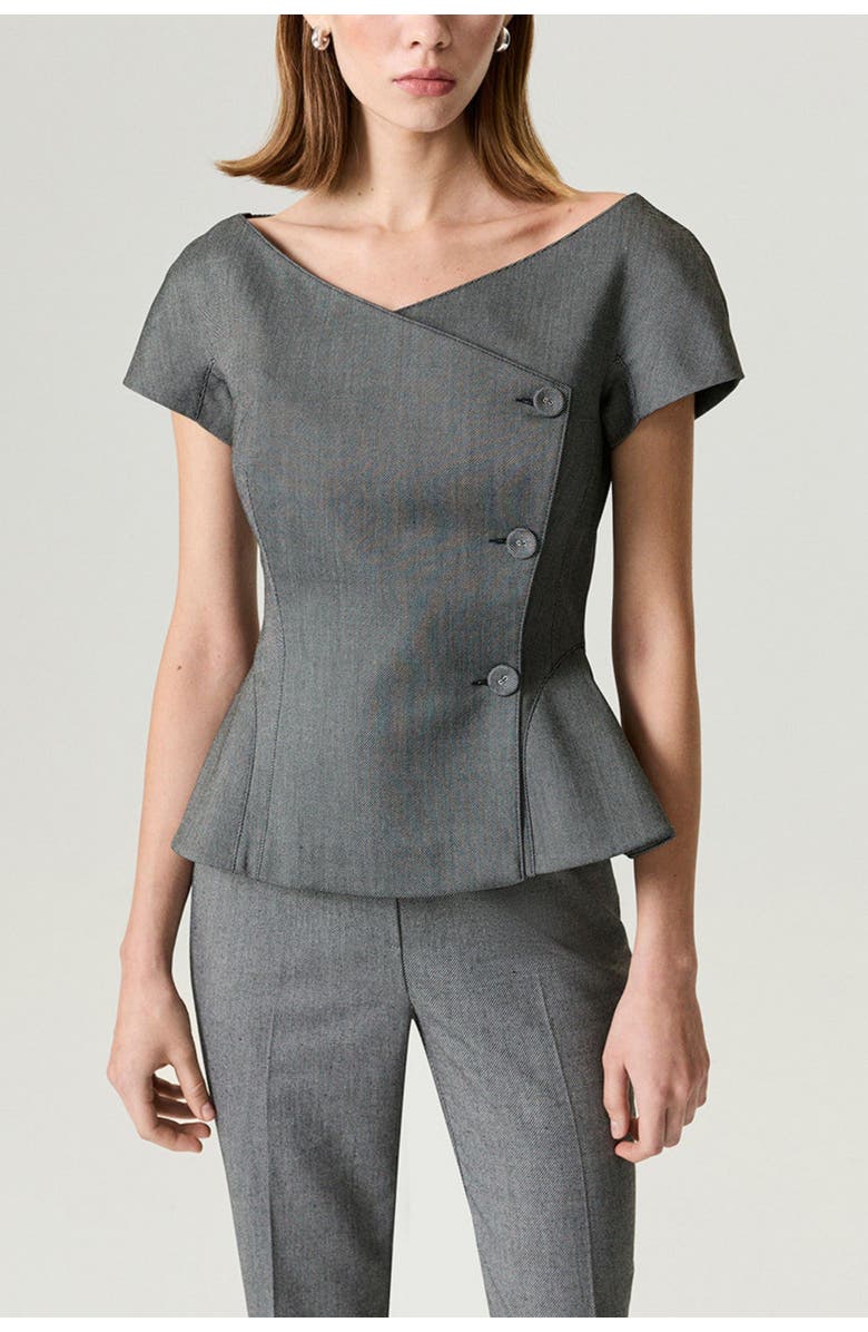 Nocturne Double-Breasted V-Neck Tailored Vest, Main, color, 