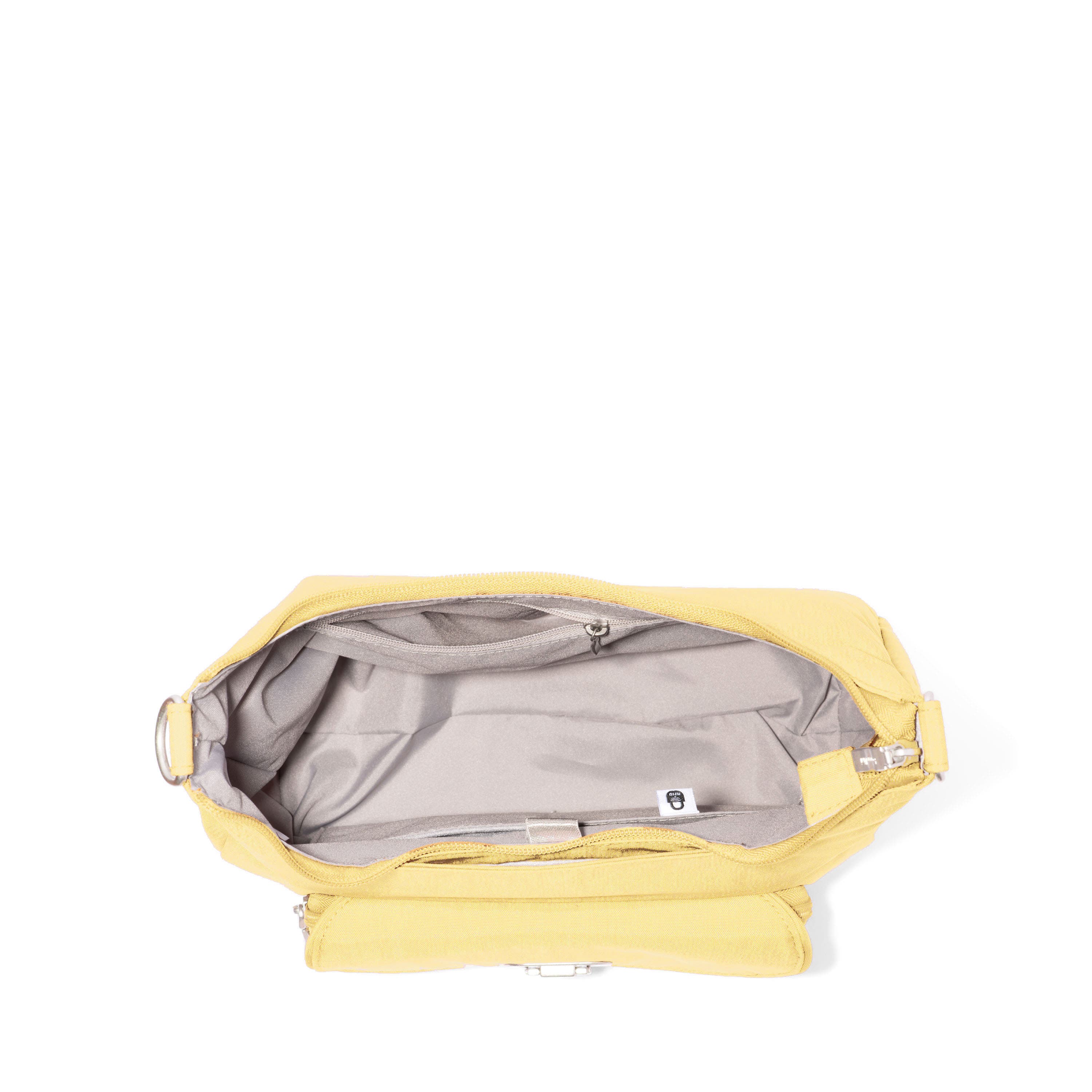 Coastal Flip Lock Half Moon Bag, Alternate, color, BUTTER YELLOW