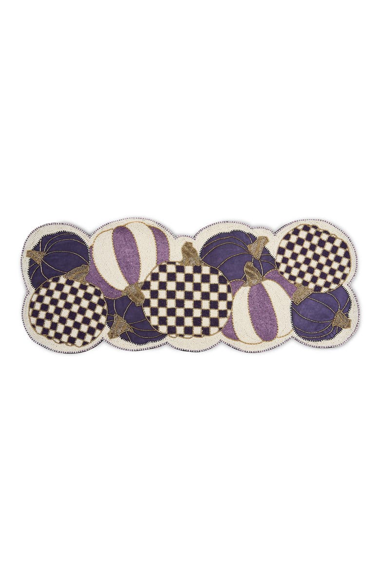 Violet Pumpkins Table Runner, Main, color, PURPLE