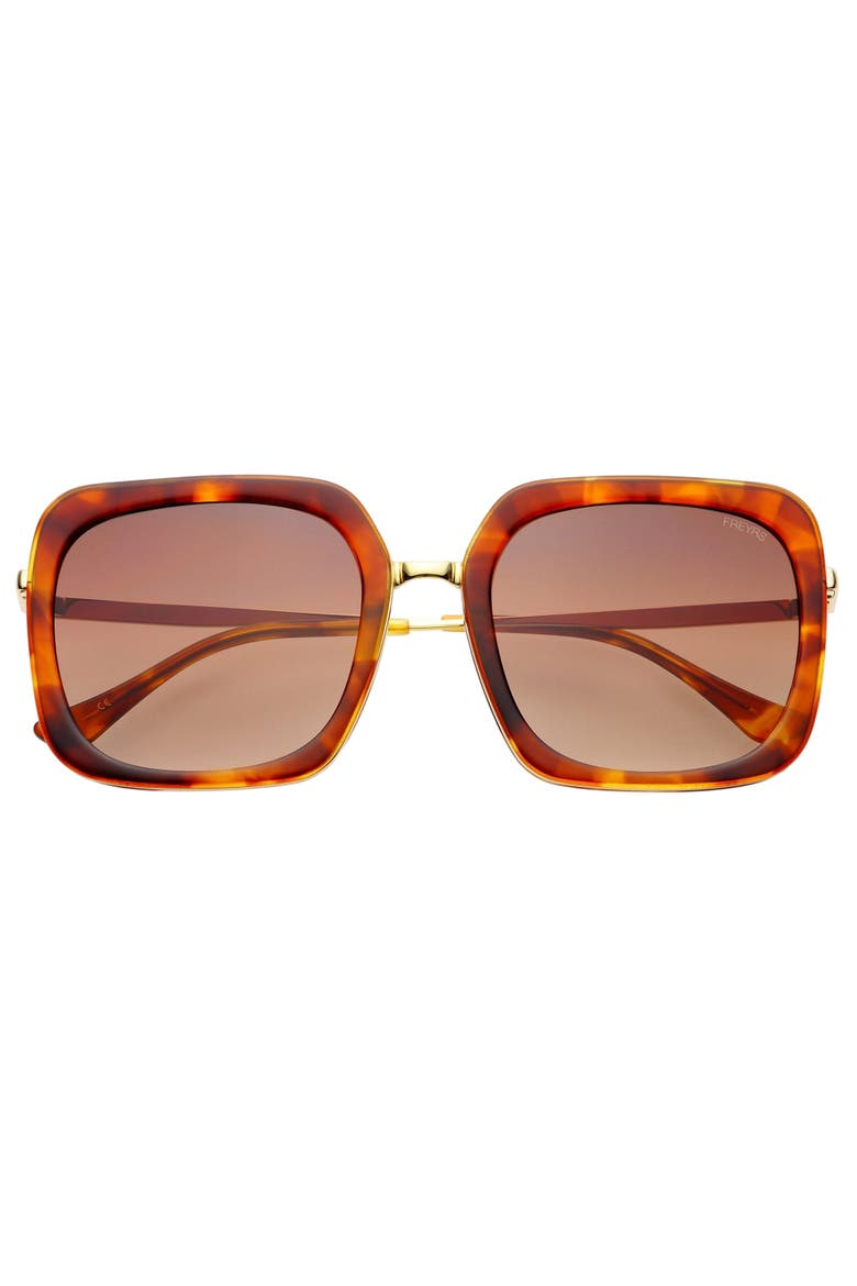 Lulu Oversized Square Sunglasses, Main, color, Brown