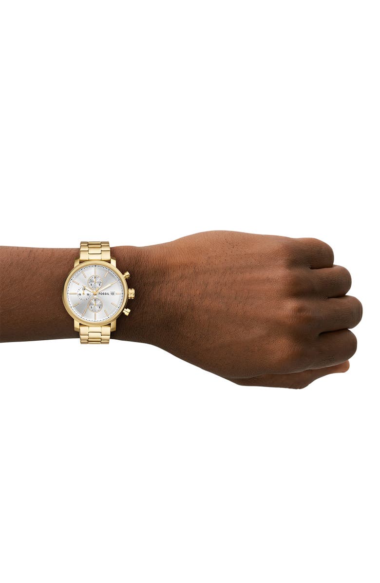 Fossil Rhett Multifunction Bracelet Watch, 42mm, Alternate, color, Silver