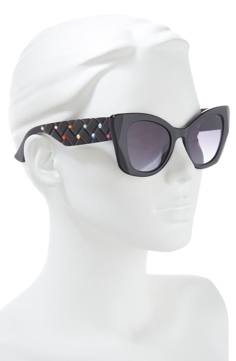 Kurt Geiger London 52mm Gradient Cat Eye Sunglasses, Alternate, color, Lbs/ Gray Gradient