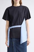 Sacai Poplin Mixed Media T-Shirt
