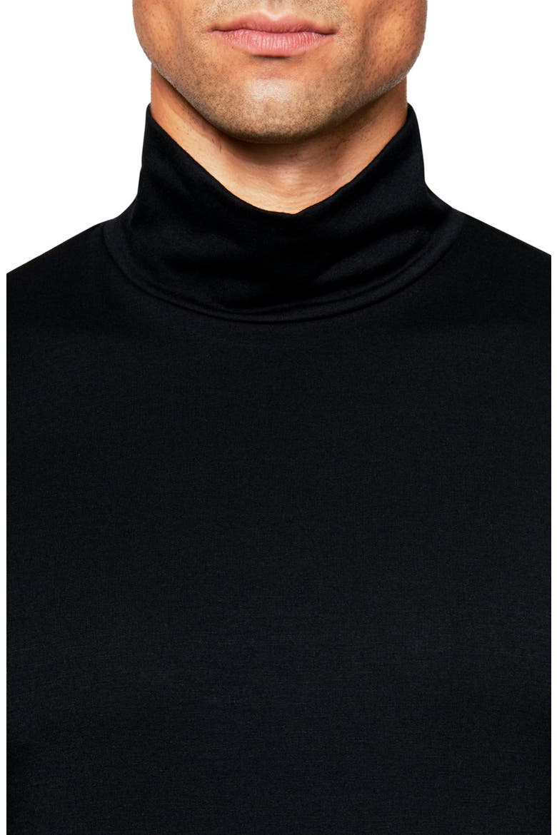 Mock Neck Long Sleeve Shirt, Alternate, color, BLACK