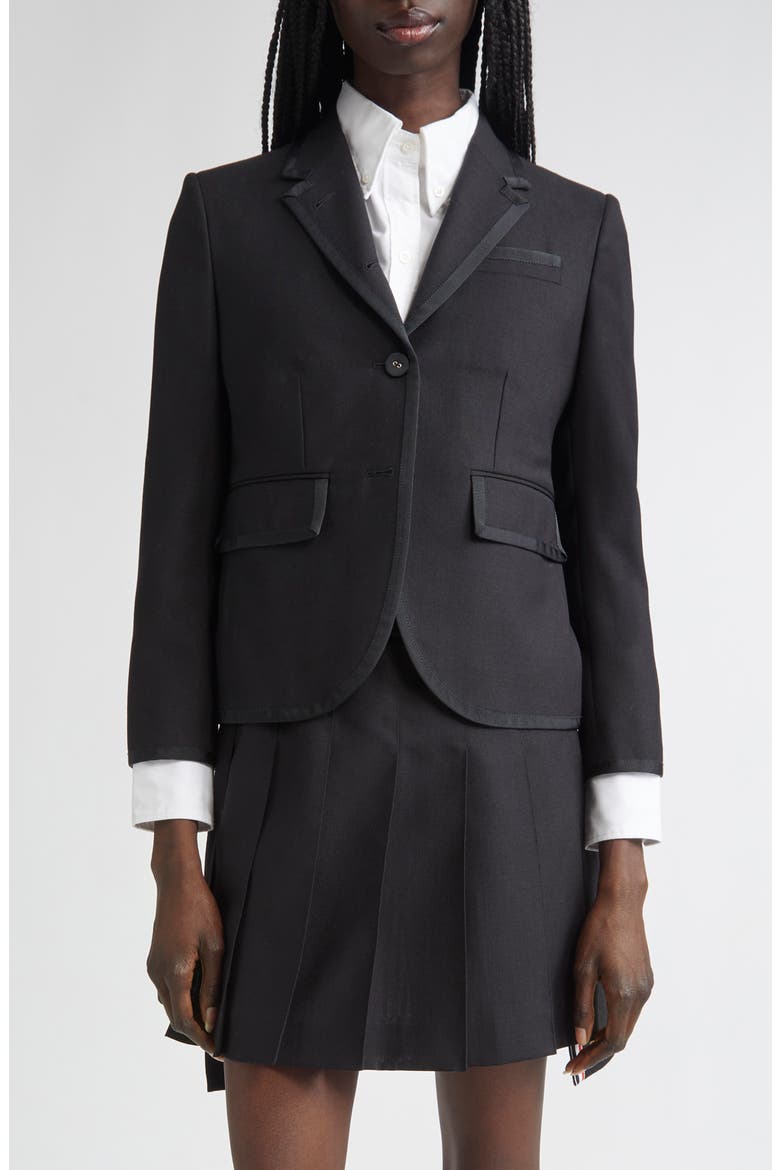 High Armhole Wool Fresco Sport Coat, Main, color, BLACK