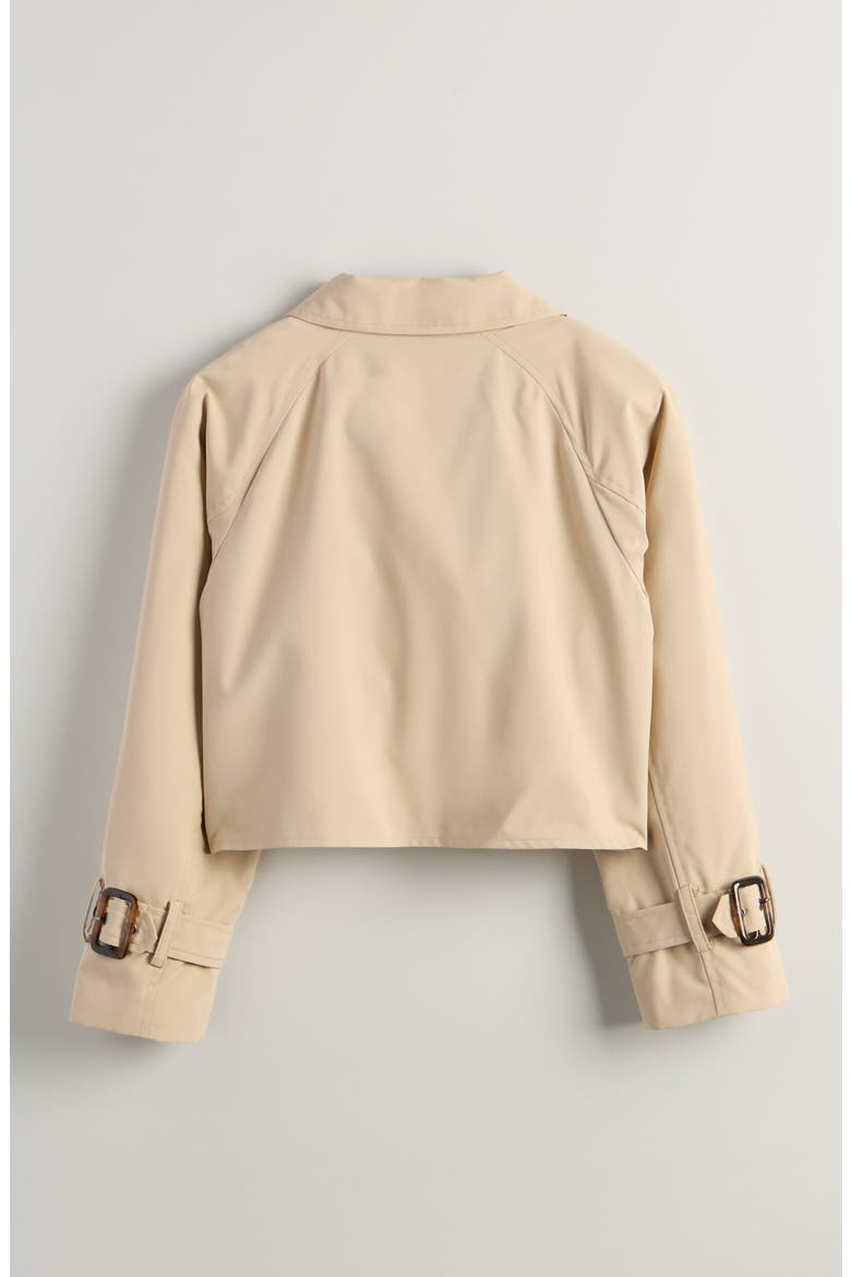 Kids' Crop Trench, Alternate, color, TAN SAND DOLLAR