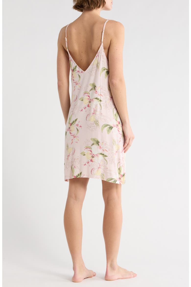 Tranquility Lace Trim Chemise, Alternate, color, PINK IMPROMPTU FLORAL