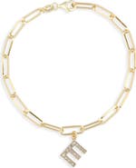 MESHMERISE Diamond Initial Charm Bracelet