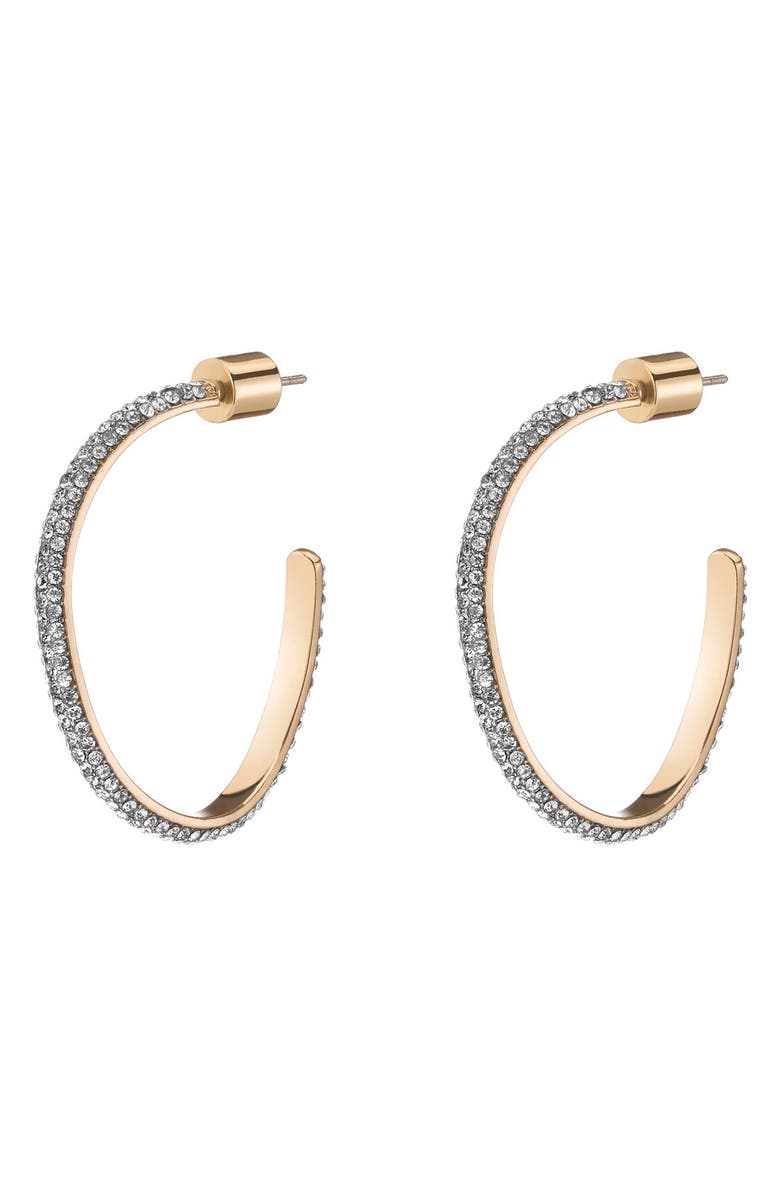 DEMARSON Mini Pavé Calypso Hoop Earrings, Main, color, Gold