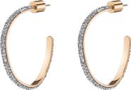 DEMARSON Mini Pavé Calypso Hoop Earrings