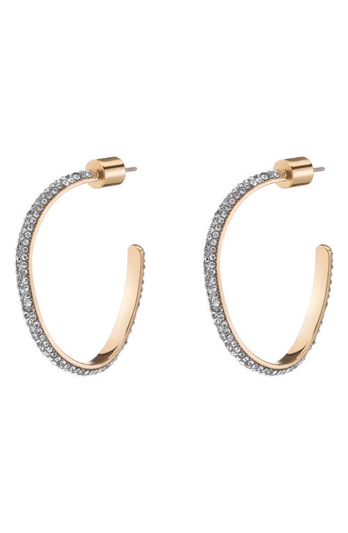 DEMARSON Mini Pavé Calypso Hoop Earrings in Gold 