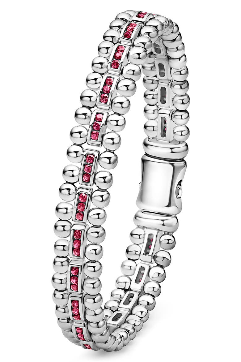 Caviar Spark Link Bracelet, Alternate, color, SILVER