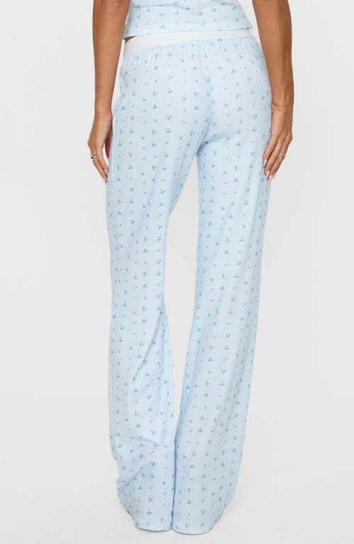 Princess Polly Lullabies Pointelle Pajama Pants In Blue