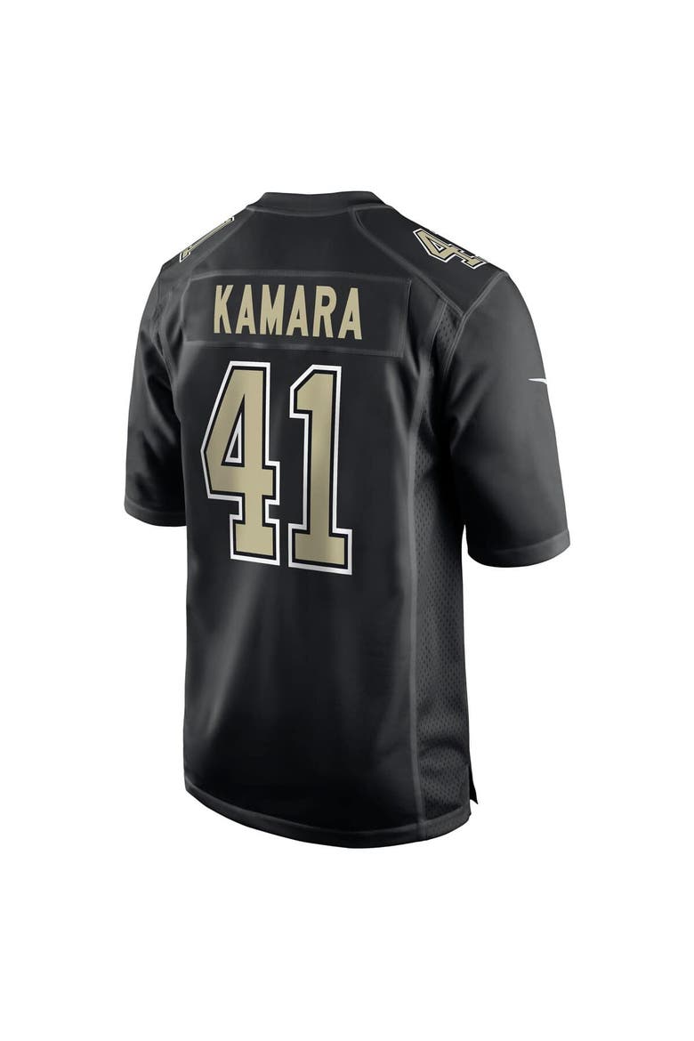 Men's Nike Alvin Kamara Carbon Black New Orleans Saints Fashion Game Jersey, Alternate, color, Black