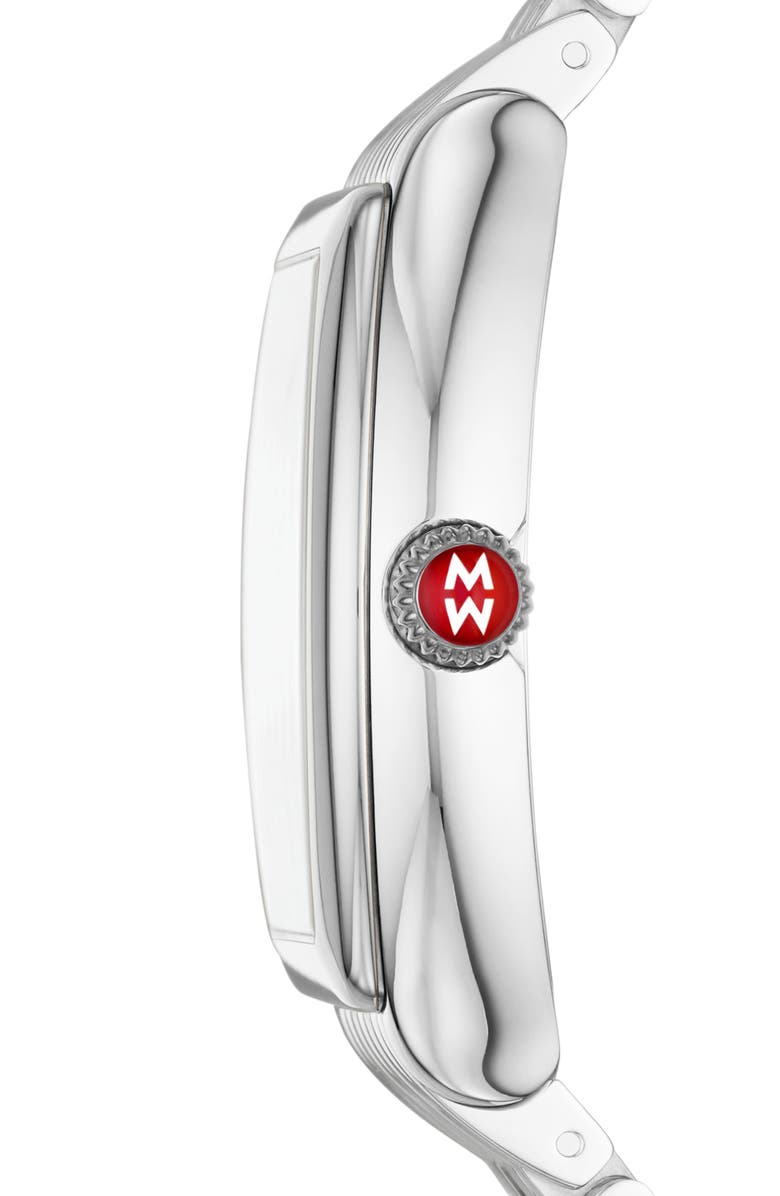 MICHELE Releve Mid Diamond Bracelet Watch, 40mm - 0.19ct., Alternate, color, Silver