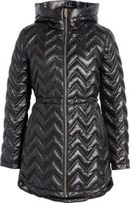 Via Spiga Zigzag Quilt Puffer Jacket