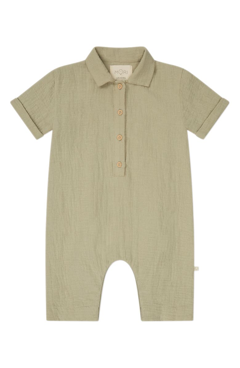 MORI Organic Cotton Gauze Romper, Main, color, 