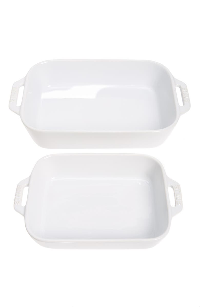 Staub 2-Piece Baking Dish - White, Main, color, White