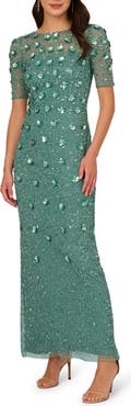Adrianna Papell Beaded Evening Gown