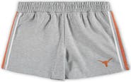 PROFILE Women's Heathered Gray Texas Longhorns Plus Size 2-Stripes Shorts