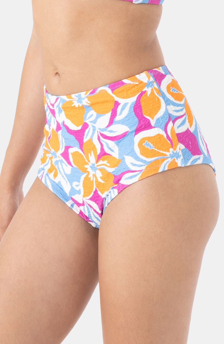 Roxy Topanga Canyon High Waist Bikini Bottoms, Alternate, color, Multi