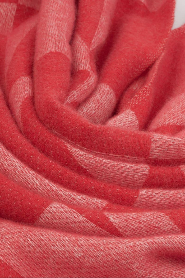 Heart Printed Blanket Scarf, Alternate, color, RED