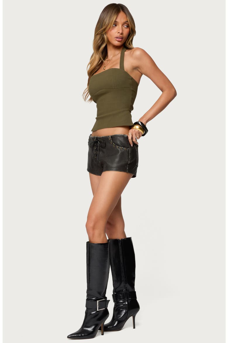Dara Halter Top, Alternate, color, OLIVE