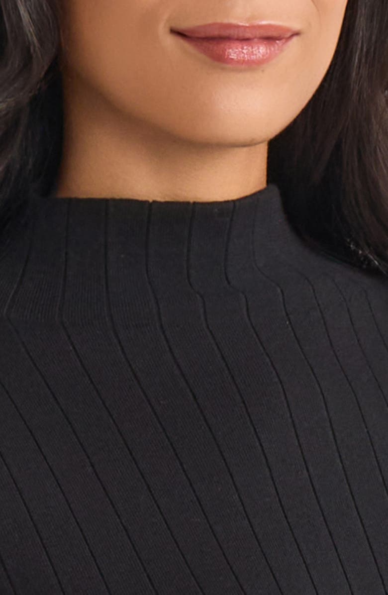 Jones New York Funnel Neck Rib Sweater, Alternate, color,