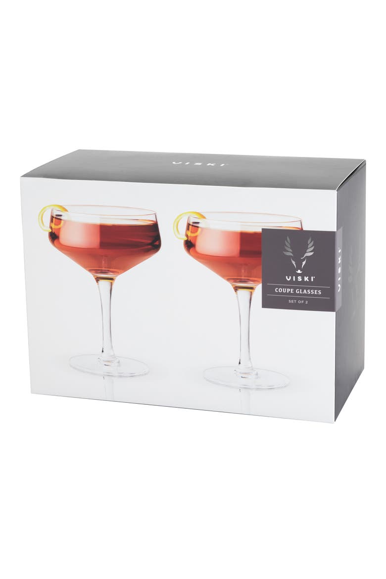 Raye Crystal Angled Coupe Glasses Set of 2, Main, color, CLEAR