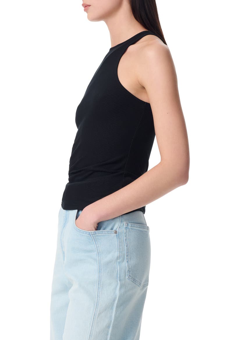 Tiane Racerback Rib Tank, Alternate, color, BLACK