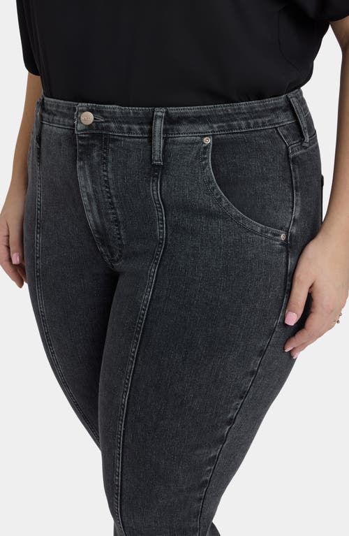 Nydj Billie Seamed High Waist Mini Bootcut Jeans In Gray