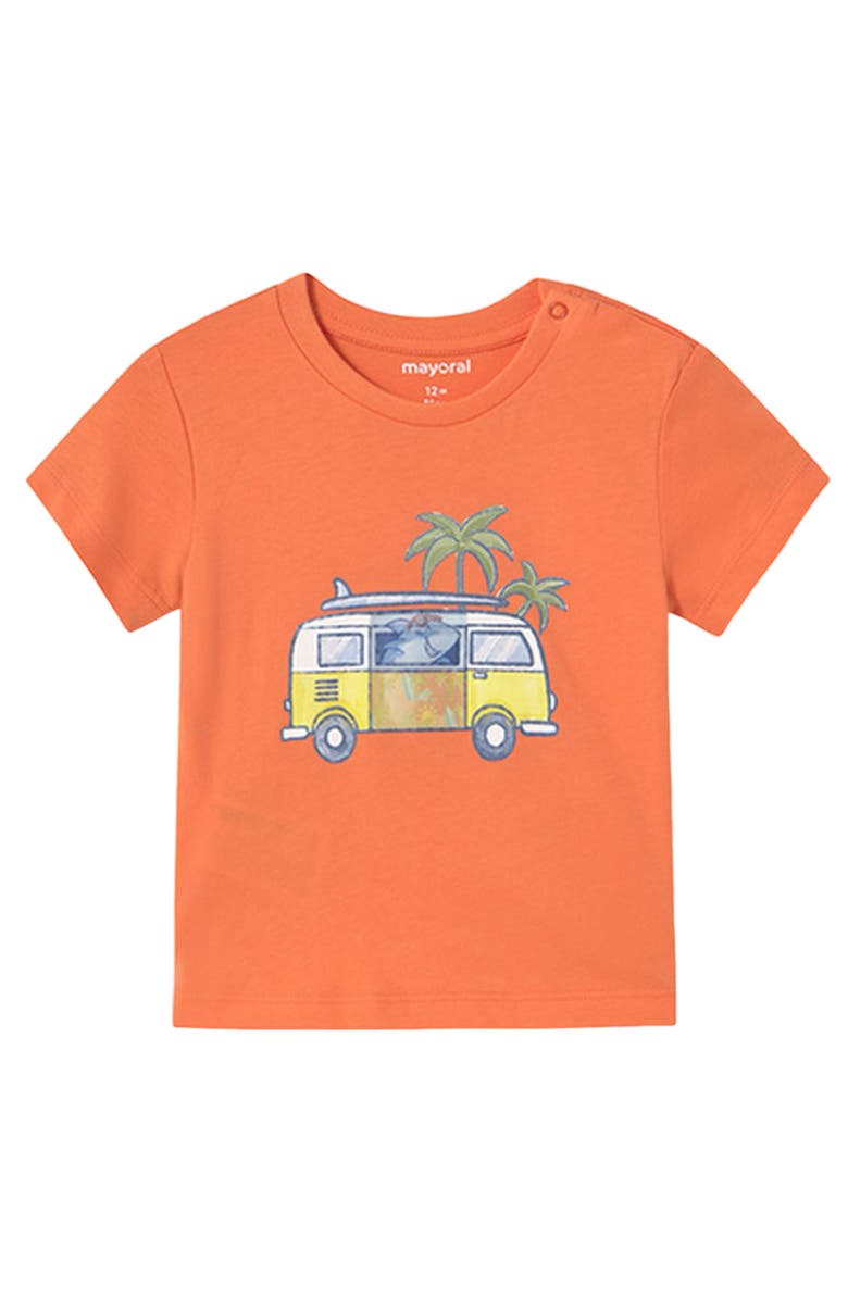 Mayoral Shark Summer Adventure T-Shirt, Main, color, Coral