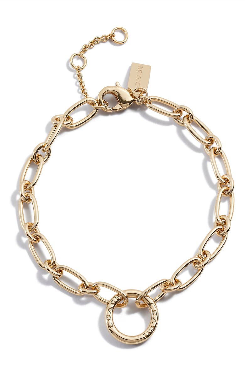 COACH Chain Link Bracelet, Alternate, color, Shiny Gold
