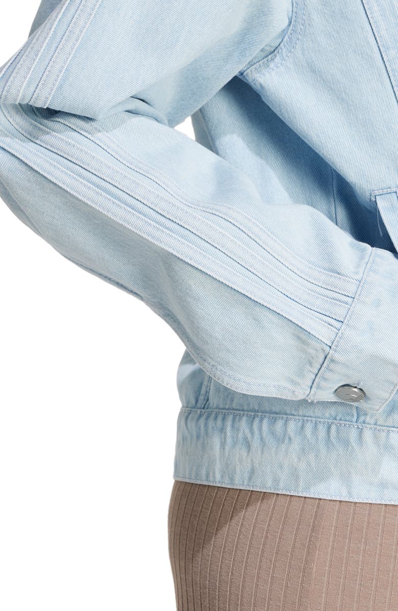 adidas Originals Essentials 3-Stripe Denim Jacket, Alternate, color,