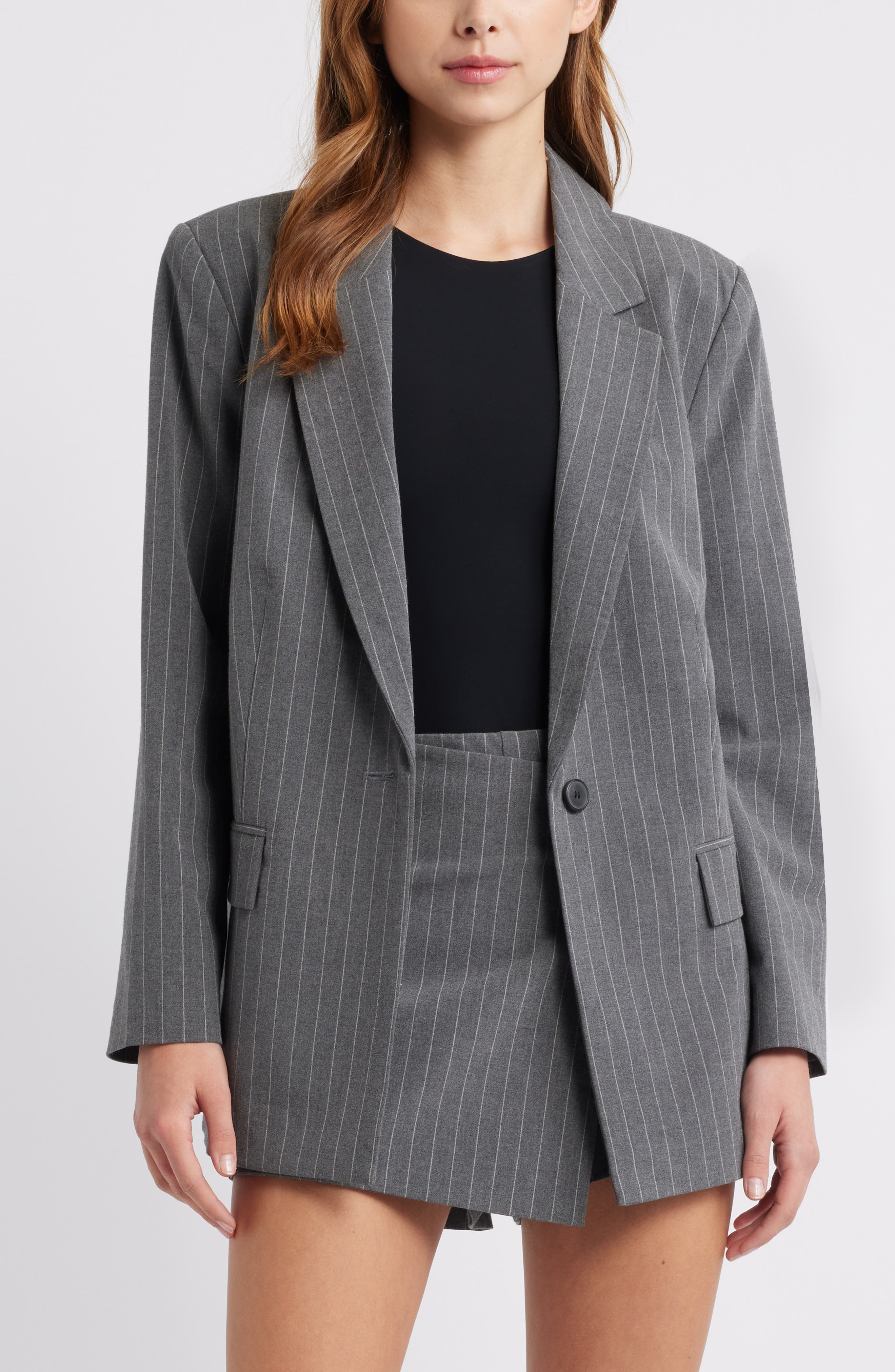 selected GREY HEATHER EDIE STRIPE